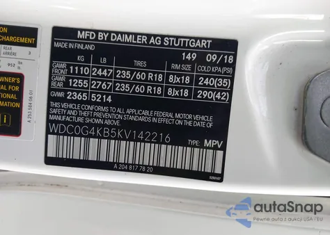 2019 Mercedes-Benz Glc 300 4Matic z USA, uszkodzony, nr VIN WDC0G4KB5KV142216